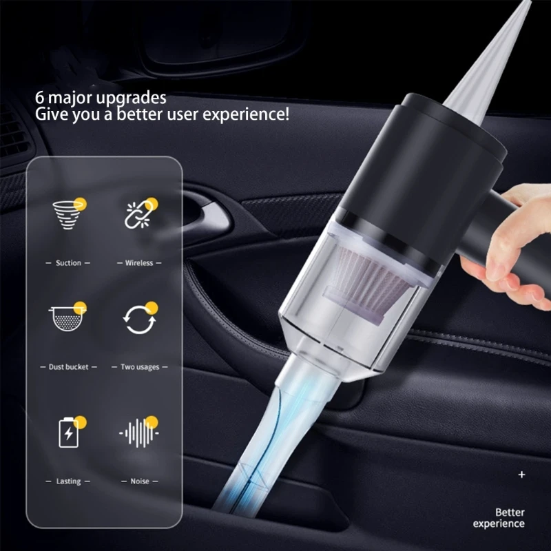 

R9UD Portable Car Vacuum Cleaner Cordless Handheld Vacuum Air Blower ​for Pet Hair, Computer Keyboard 2000PA