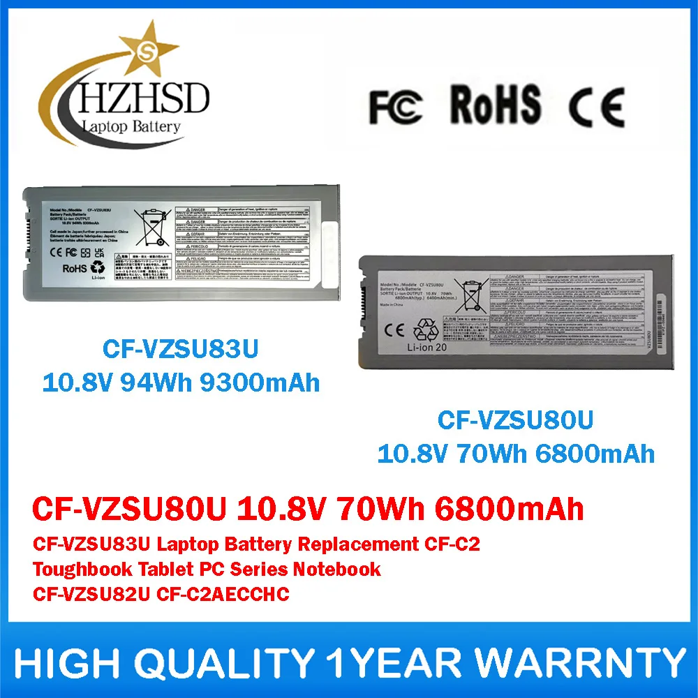 Фото CF-VZSU80U 10.8V 70Wh 6800mAh CF-VZSU83U Оригинальная сменная батарея для ноутбуков Panasonic CF-C2 Toughbook Tablet Series №1