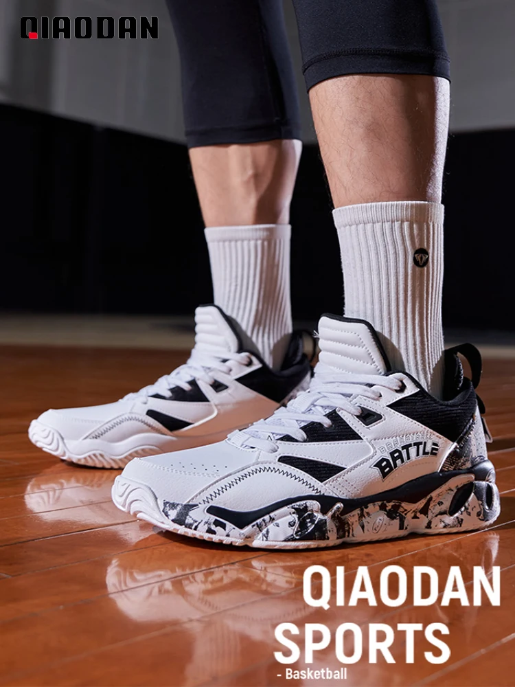 QIAODAN Basketball Shoes for Men 2023 New Anti-Slippery High Quality Shock-Absorbant Comfortable Air Mesh Sneakers AM43212007