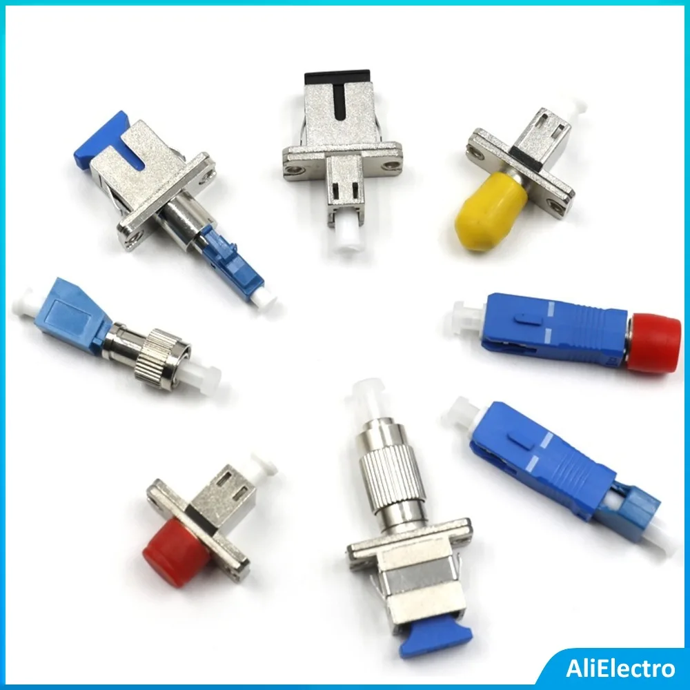 2pcs Flange Optic Fiber Adaptor Simplex female FC SC ST to LC public Fiber Optic Hybrid Adapter 2pcs Flange Optic Fiber Adaptor Simplex female FC SC ST to LC public Fiber Optic Hybrid Adapter