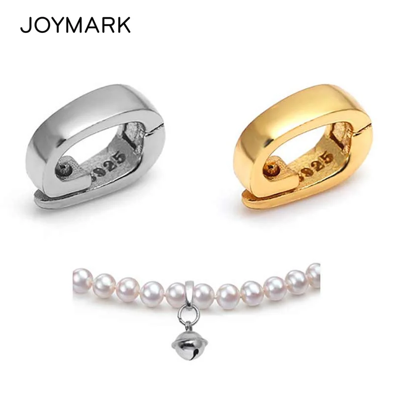 Sterling Silver Pinch Bails DIY Pendant Buckle Connector S925 Silver Jewelry Accessories For Necklace Bracelet 5pcs/lot SC-CZ222