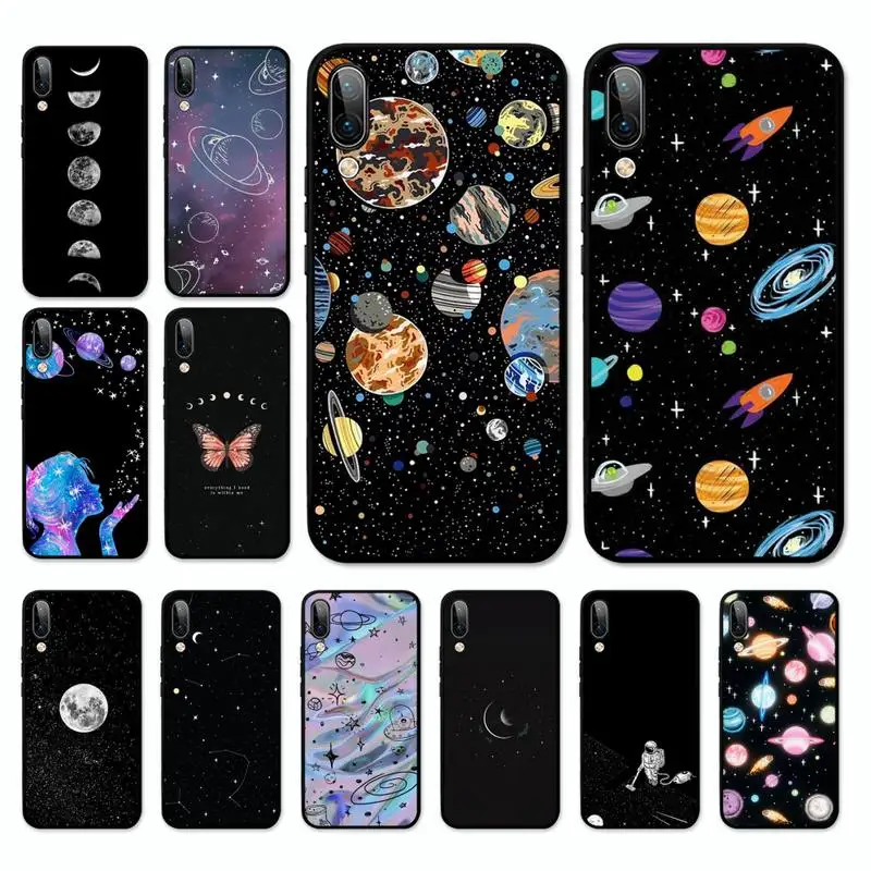 

Cartoon Space Planet Phone Case For Oppo A9 A7 A3s A1k Realme 6 5 Pro C3 Reno 2 Z Vivo Y91 C Y81 Y67 Y51 Y17 Cover