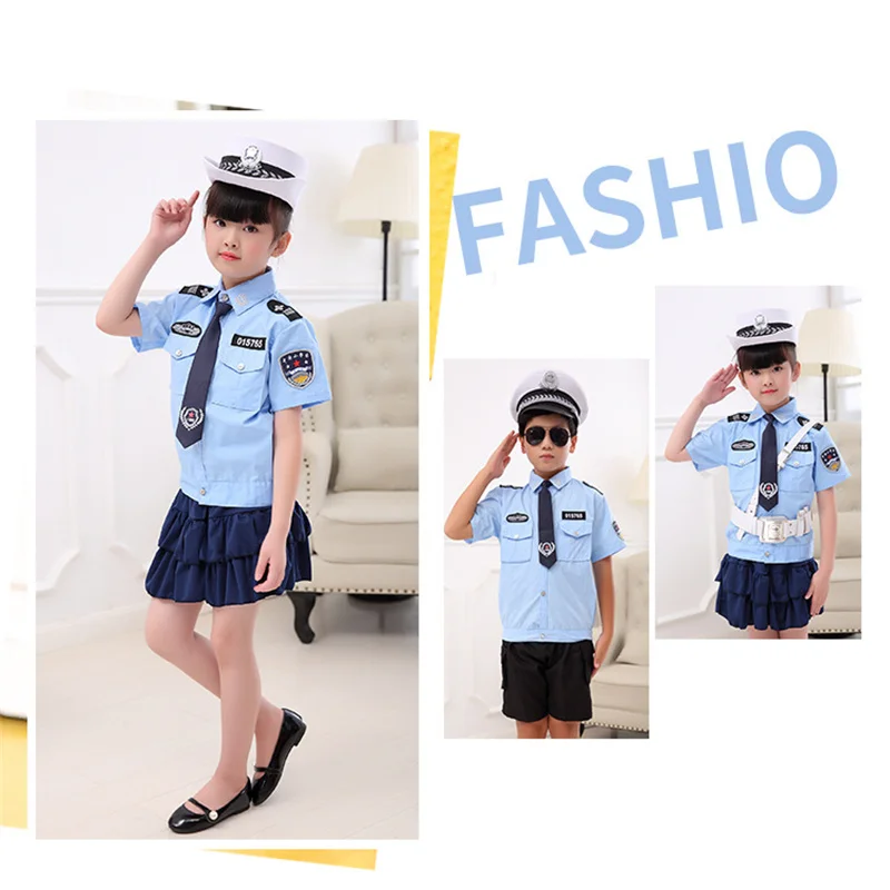 

8 видов стилей детская полицейская Униформа на Хэллоуин, полицейский костюм для мальчиков, армейские дорожные костюмы, одежда для вечеривеч...