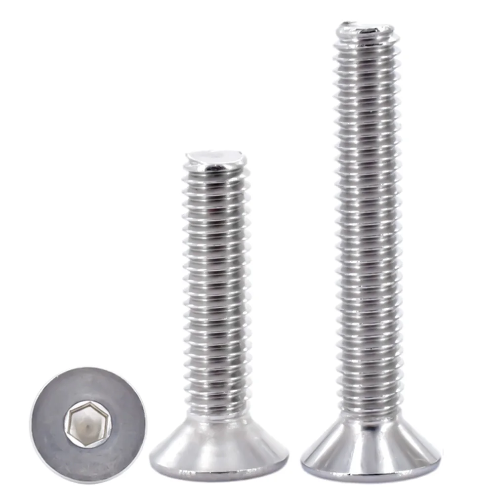 Винты механические с потайным шестигранным отверстием из нержавеющей стали 304
