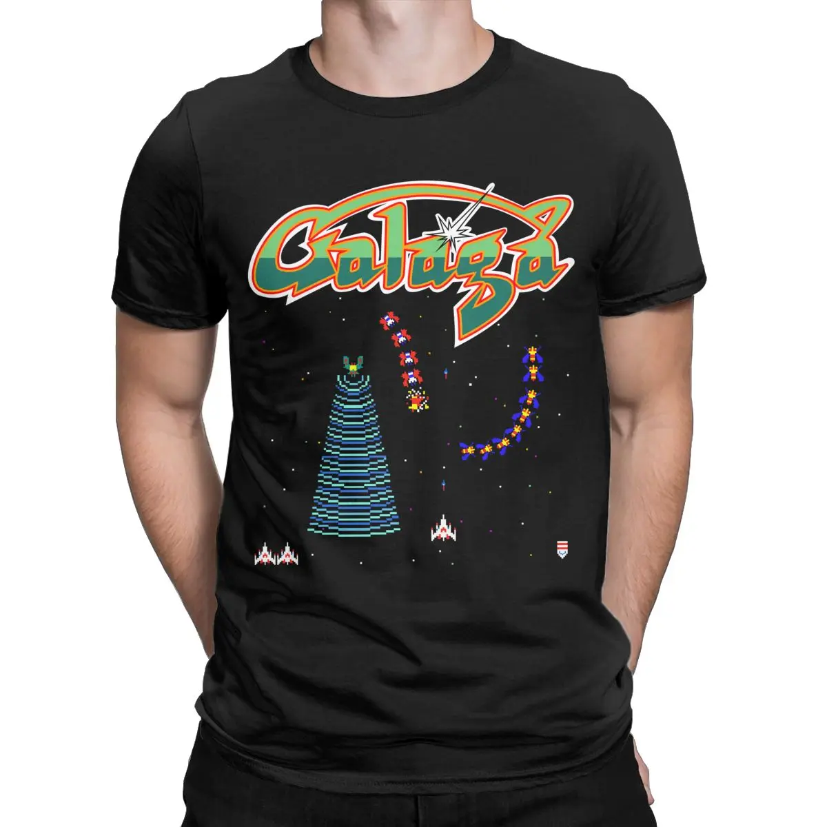 Mod.5 аркадная видеоигра Galaga 1981 Space Invaders, ретро винтажная игровая консоль 80-х, пришельцы, 8 бит, фотосессия для мужчин