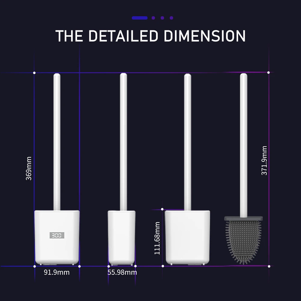 silicone toilet brush smart uv disinfection brush high configuration sterilization creative cleaning brush bathroom accessories free global shipping