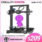 3D-принтер CREALITY Ender-3 V2, 4,3 дюйма, цветной ЖК-дисплей, стеклянная платформа