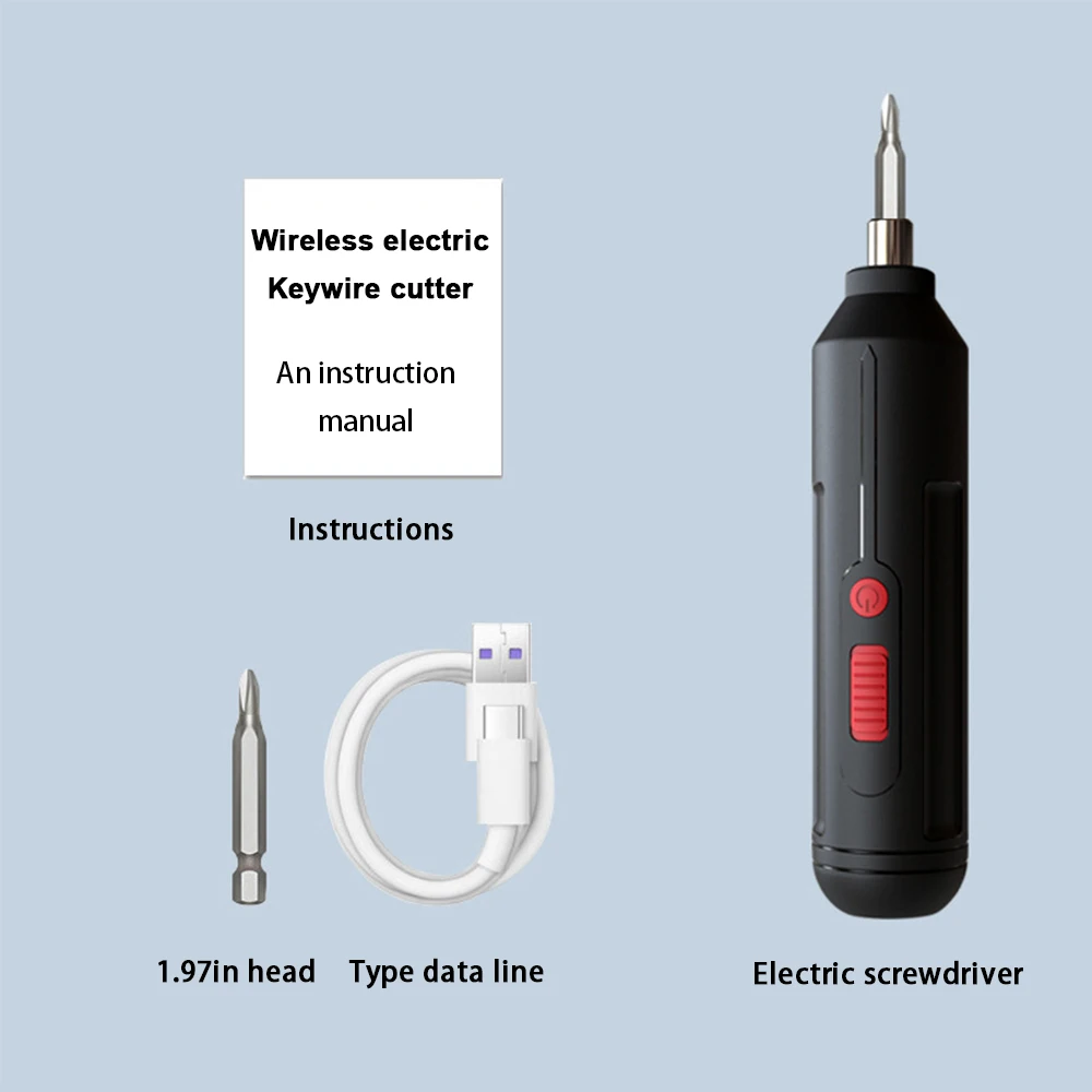 

Aideepen Мини-отвертка электрическая аккумуляторная 3,6В 2 скоростей