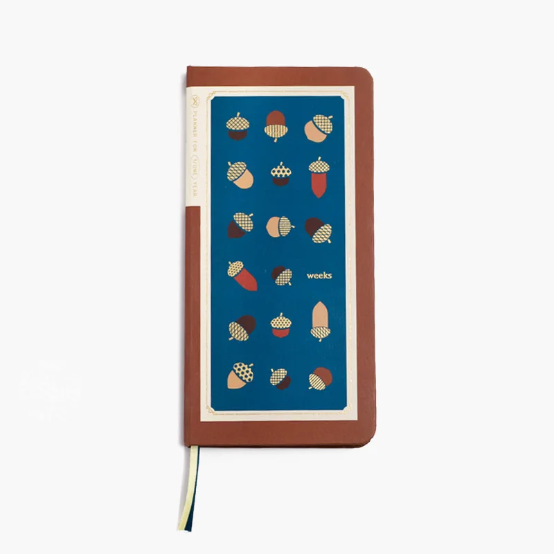 

Limited Edition 2023 New Portable Weeks Planner Book Lovely Strawberry And Acorn Series Retro Cute Notebook Grid Paper 160P
