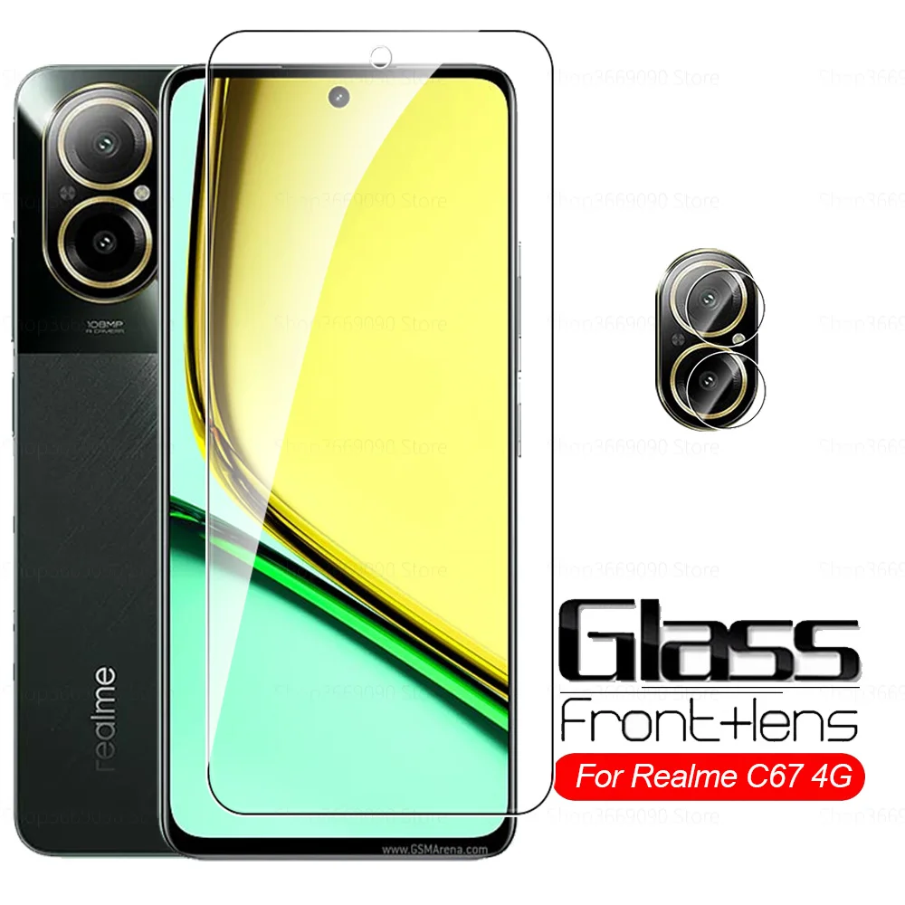 Закаленное защитное стекло для объектива камеры 2-1 Realme C67 4G Защитное экрана