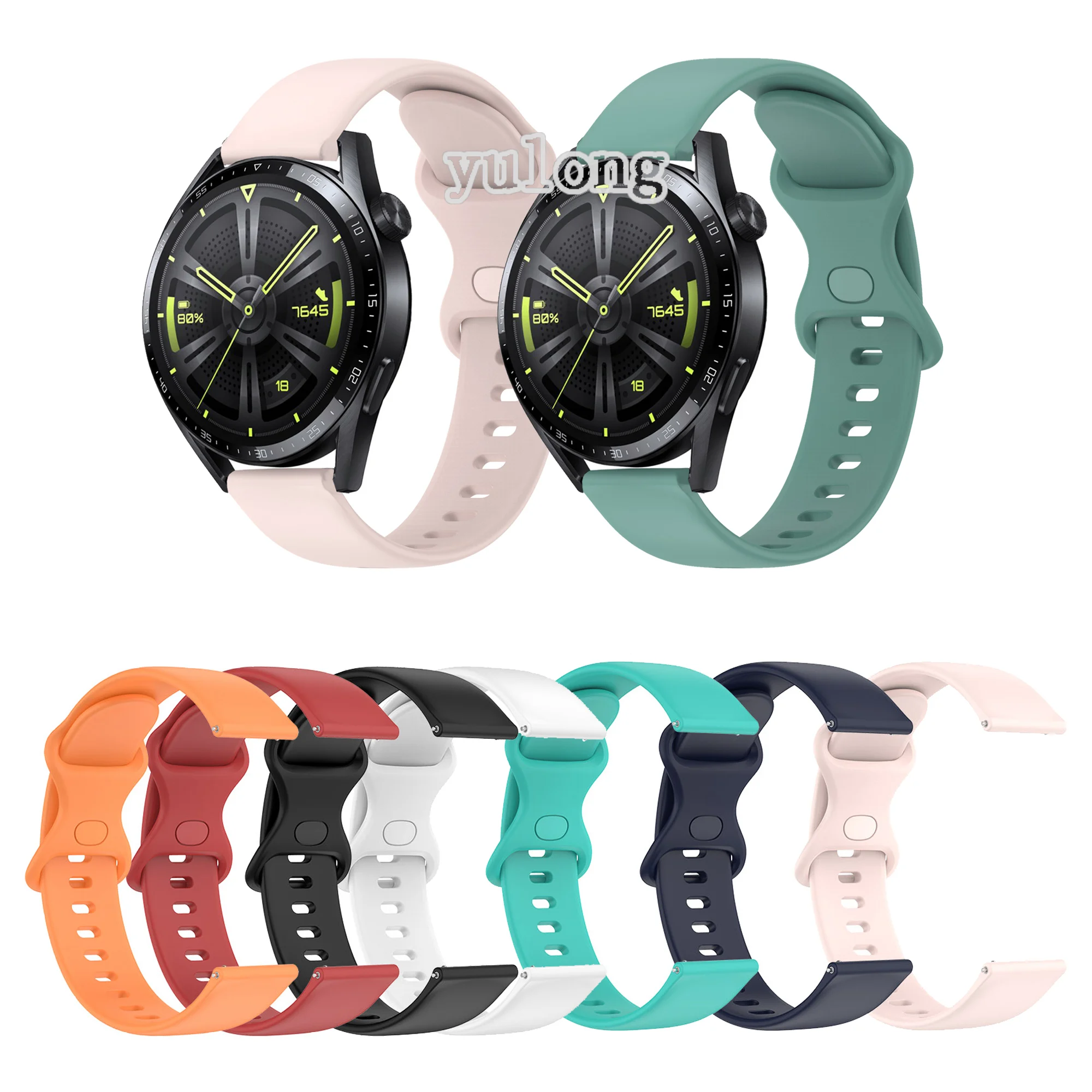 

Soft Silicone Watch Strap Band for Huawei GT GT2 42mm 46mm Smart Watch Wristband for GT2e GT2 Pro 20mm 22mm strap correa