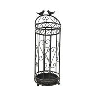 high quality retro metal umbrella holder metal craft bird cage shape umbrella stand for home decoration