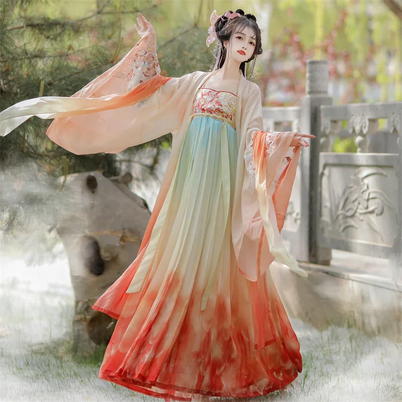 Оригинальное платье Khov Hanfu для женщин новинка 2024 весна-лето рубашка Tang Xianqi с