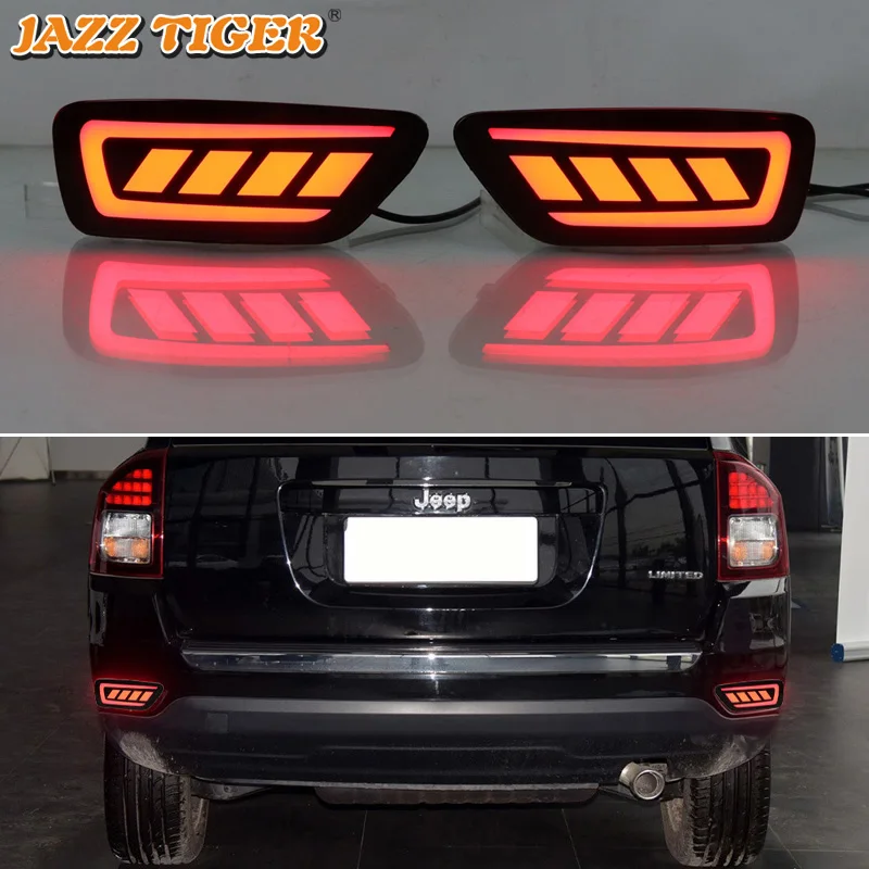 

JT LED Daytime Running Headlamps For Jeep Compass 2011 - 2015 Daylights Yellow Turn Signal Car DRL Foglamp