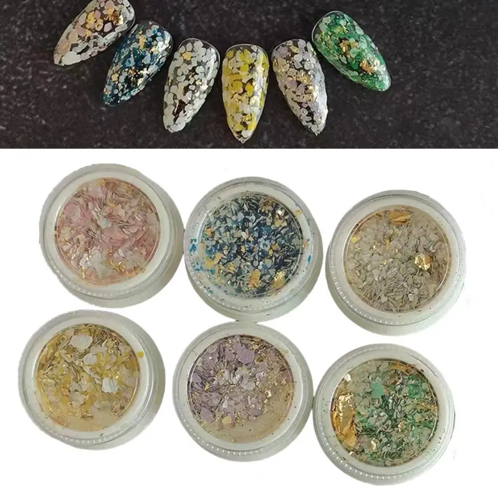 

1 Set Delicate Nail Art Glitter Vivid Color Plastic Nail Decoration Sparkling Nail Art Decoration Manicures Sequins