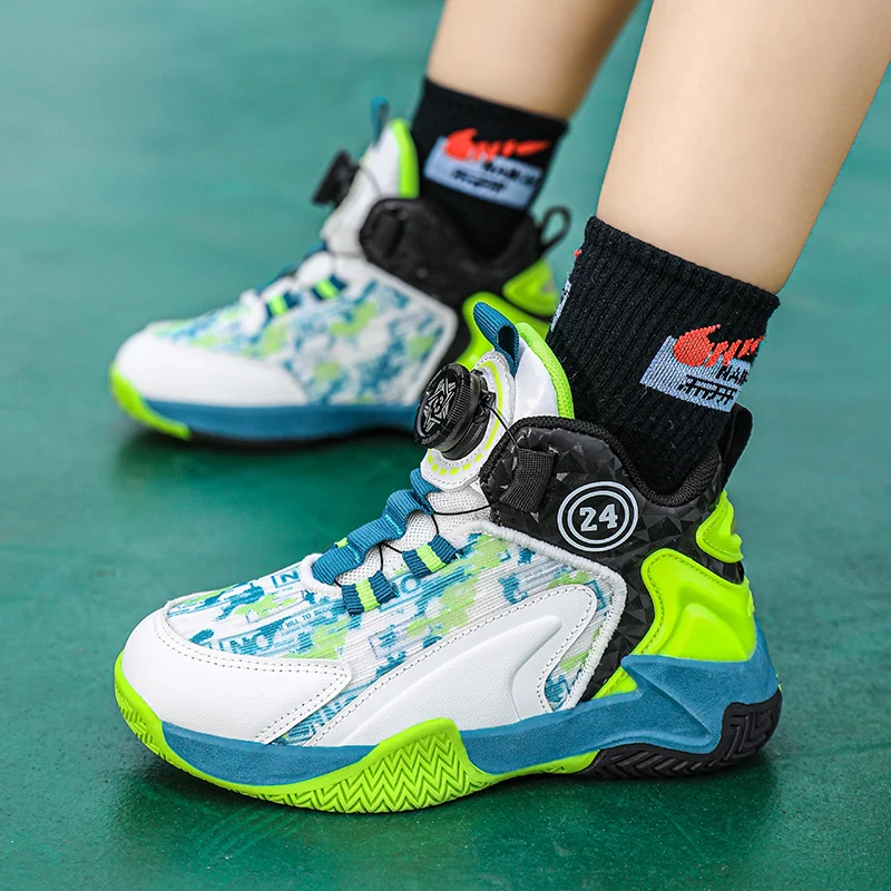 Comfortable Fashion Youth Outdoor Sport Footwear Children's Boys' Girls' Shoes School Sports Training Basketball Shoes 31-40
