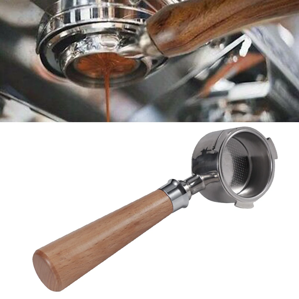 

Coffee Machine Portafilter Filter Bottomless 1pcs Beech Wood Detachable Wood + 304 Stainless Steel Easy To Clean