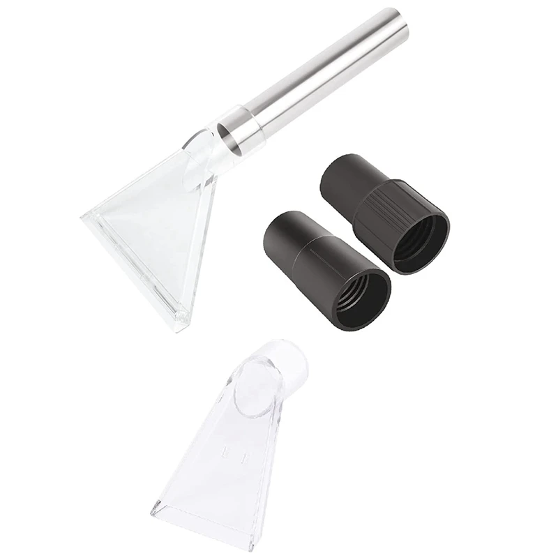 

HOT-Carpet & Upholstery Cleaning Attachment Hand Wand With Large Clear Head And Small Clear Head Bundle
