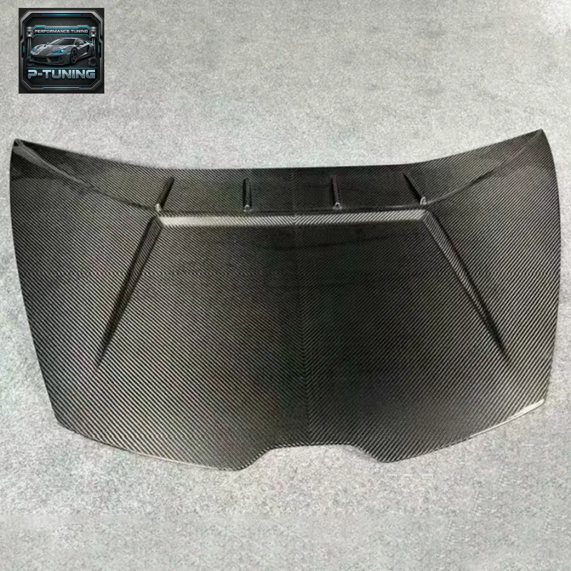 Фото Передний капот из углеродного волокна в стиле Tecn-ica для Lamborghini Huracan LP610 LP580 EVO, передний бампер, капот двигателя, крышка капота, автозапчасти №3