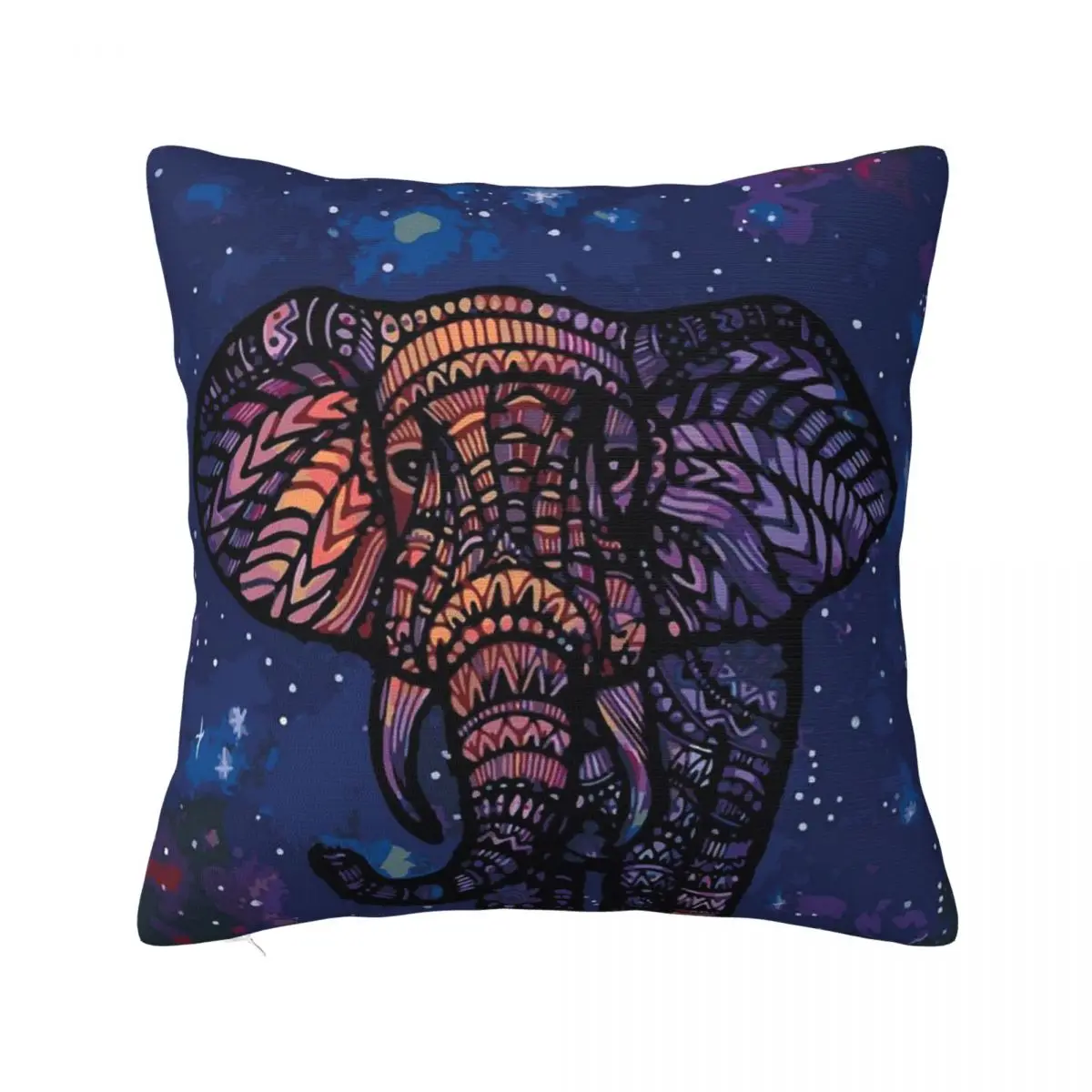 

Elephant Indian Pillowcase Soft Polyester Cushion Cover Bohemian Mandala Creature Throw Pillow Case Cover Sofa Wholesale 45X45cm