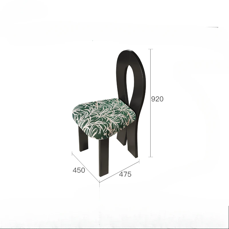 Французский обеденный стул современный простой из массива дерева средневековый