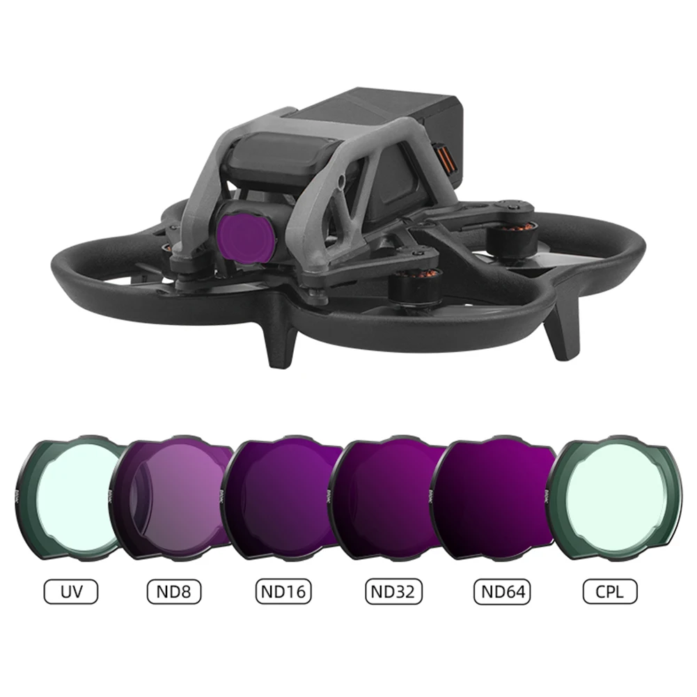 

Pilotless Aircraft Lens Filter Scratch-Resistant Aerial Photography Filter with Magnetic Suction Box for DJI Avat/O3 Air Unit