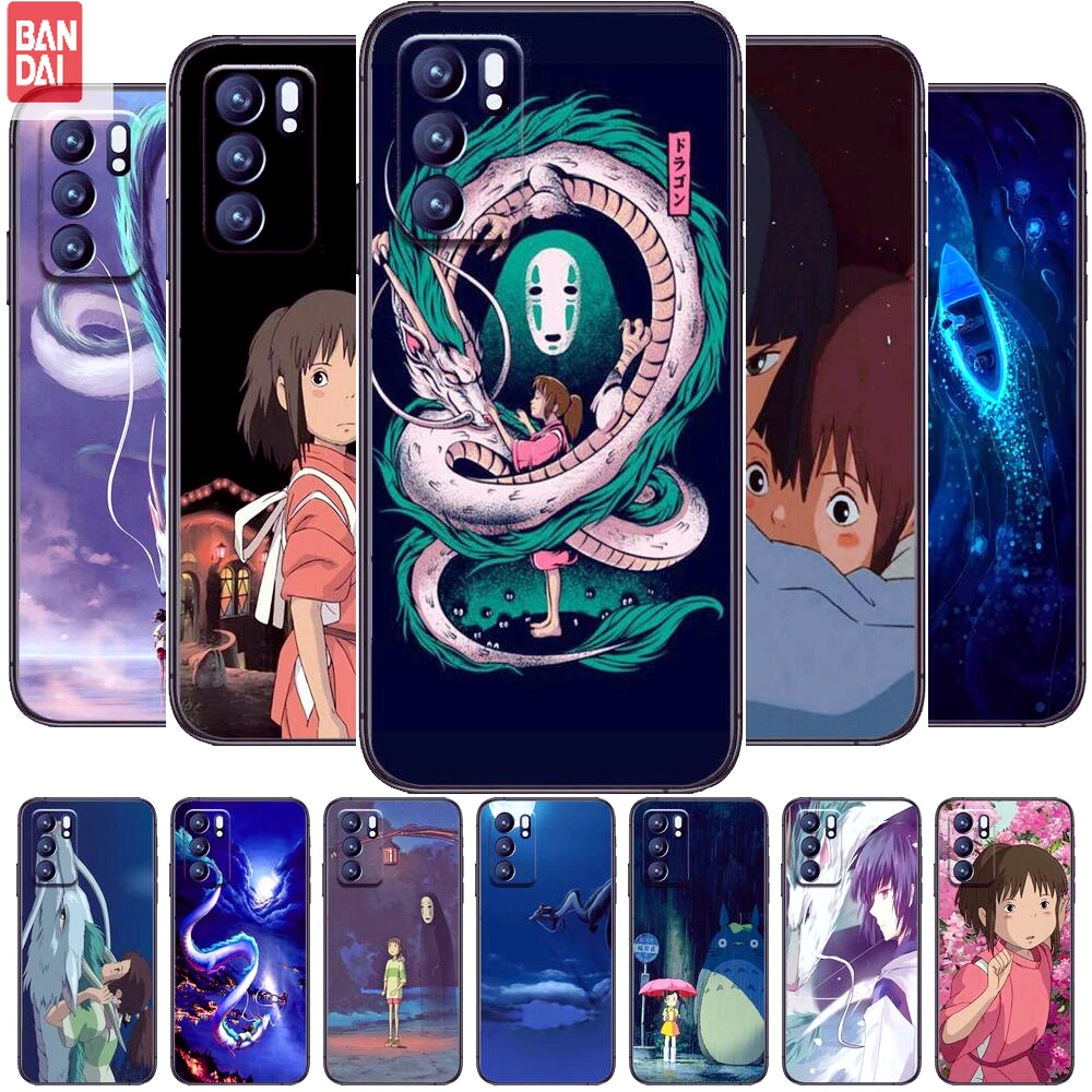 

Hot Spirited Away Black TPU Silicone Phone Case For Realme C3 OPPO Realme C3 RMX2020 Coque Capa Funda find x3 pro C21 8 Pro a91