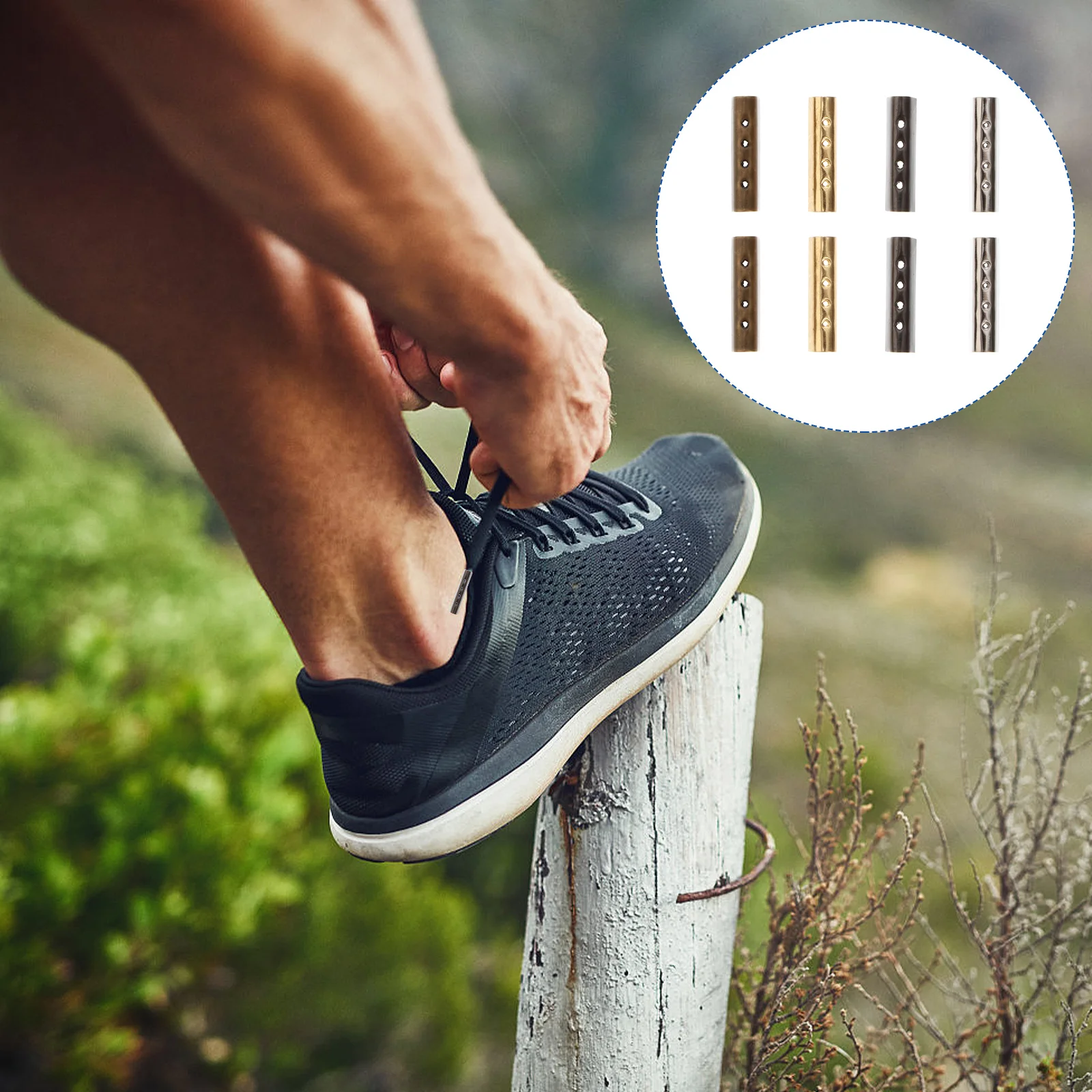 80 Pcs Black Shoelaces Black Metal Aglets Repair Shoe Lace Tips Shoe Lace Tip Head Replacement Shoelace Tips Aglets