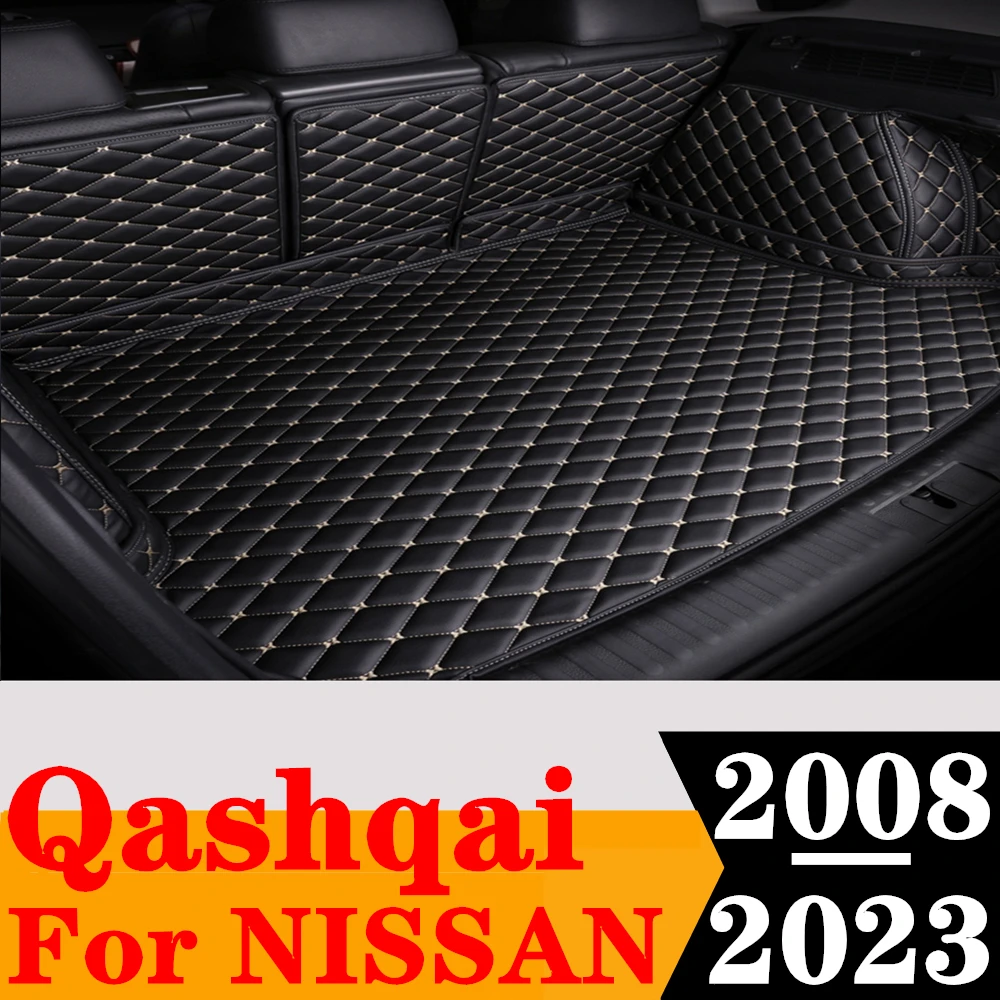 

Sinjayer Waterproof Highly Covered Car Trunk Mat Tail Boot Pad Carpet High Side Rear Cargo Liner For NISSAN Qashqai 2008 09-2023
