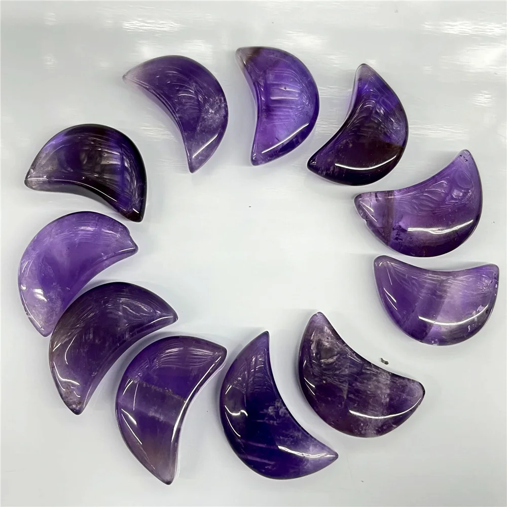 Натуральные камни кварц кристаллы луны 12 шт