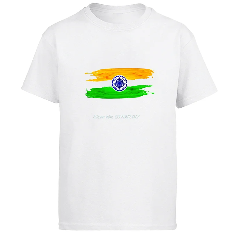 Футболка мужская оверсайз с рисунком индийского флага топ масляной живописи