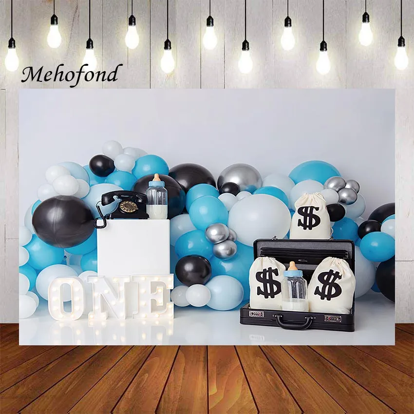

Фон для фотосъемки Mehofond с молочными голубыми шарами для мальчиков на 1-й день рождения торт разбивать портрет Декор фото фон реквизит для студийной съемки
