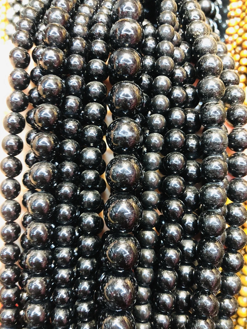 

100% Natural Black Coral Beads 6mm 8mm 10mm 12mm Round Gemstone Loose Bead for jewelry diy.1string of 15.5"