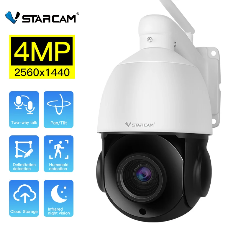 

Vstarcam 4MP Zoom IP Camera Outdoor 2.7K 18X Zoom Wifi Surveillance Night Vision Human Detectio CCTV Security Speed Dome Ptz Cam