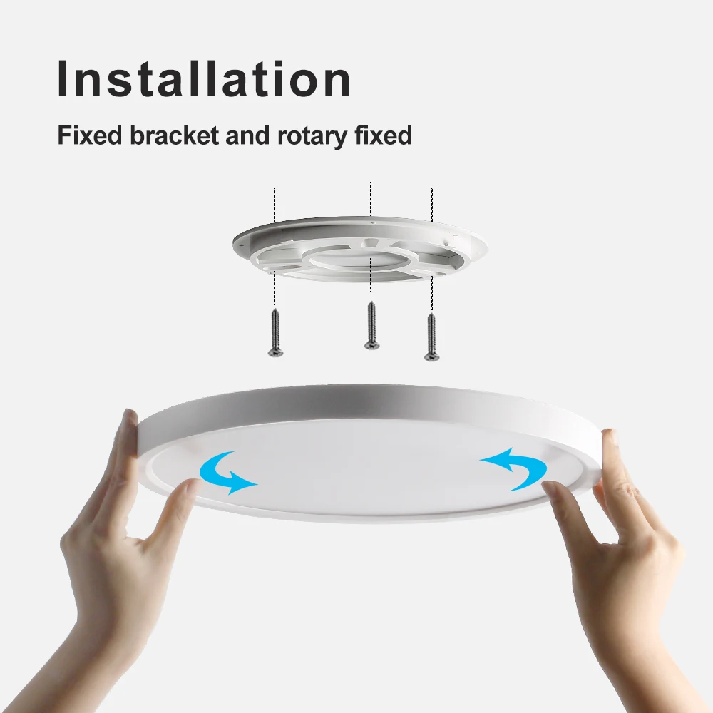 Тонкий светодиодный панельный светильник 12 Вт Дерево Черный Золотой 220 В Домашнее освещение для ванной комнаты и кухни Легкая установка Ультратонкий потолочный светильник.