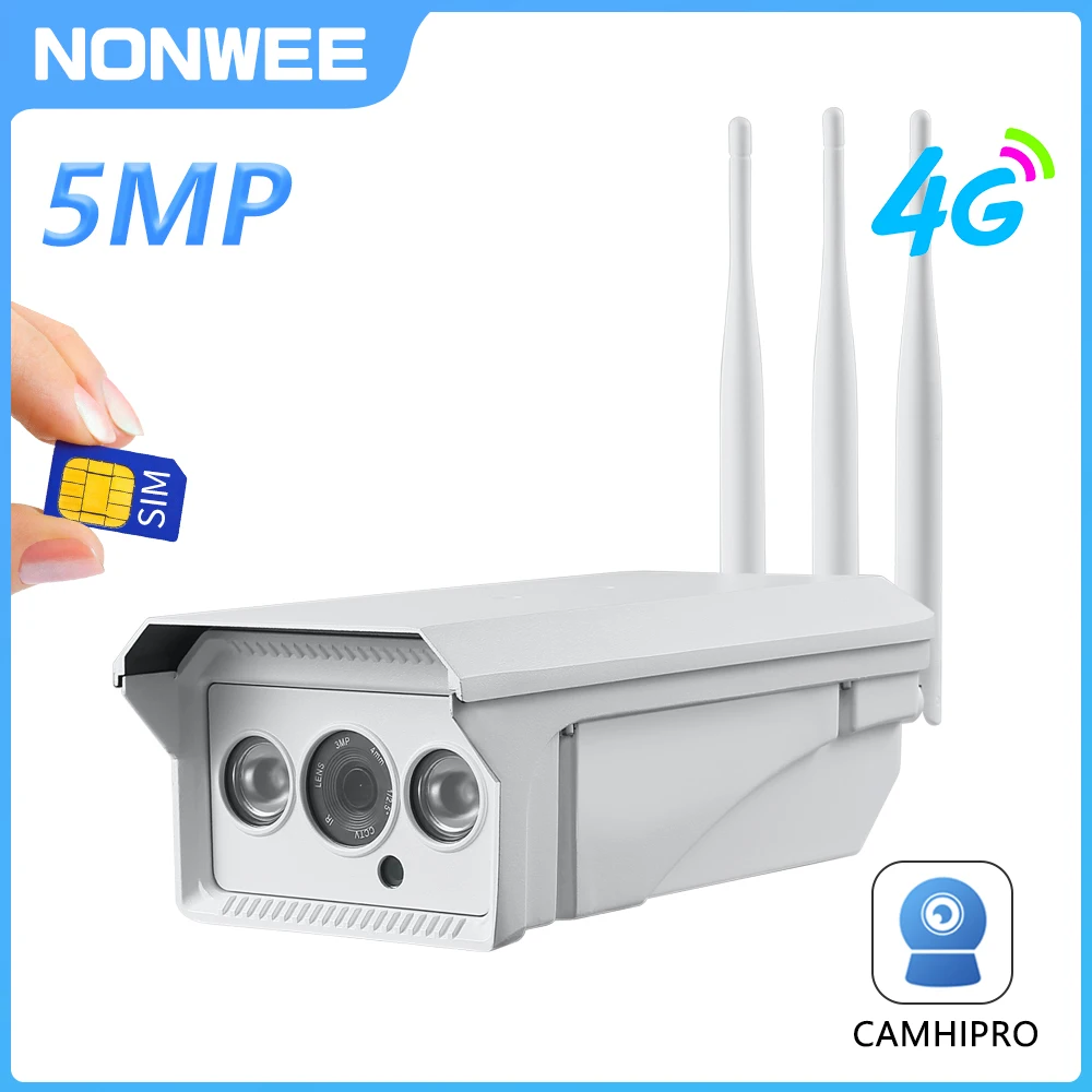 

IP-камера видеонаблюдения, 5 МП, HD, Wi-Fi, 4G, SIM-карта