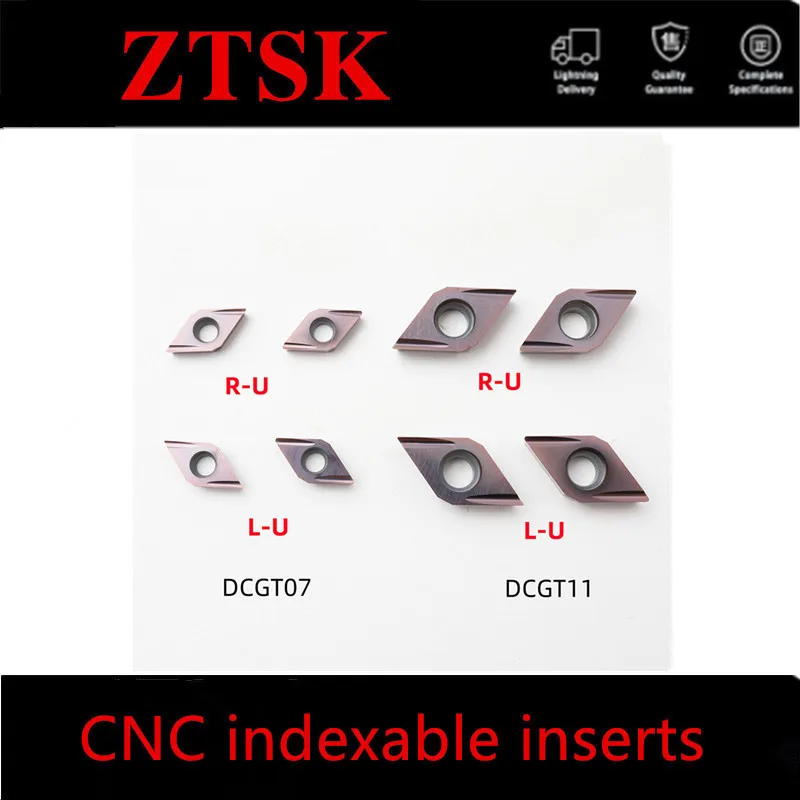

10PCS DESKAR DCGT070202 DCGT070204 DCGT11T302 DCGT11T304 R-U L-U LF6018 Carbide Inserts CNC Lathe Cutter Turning Tools
