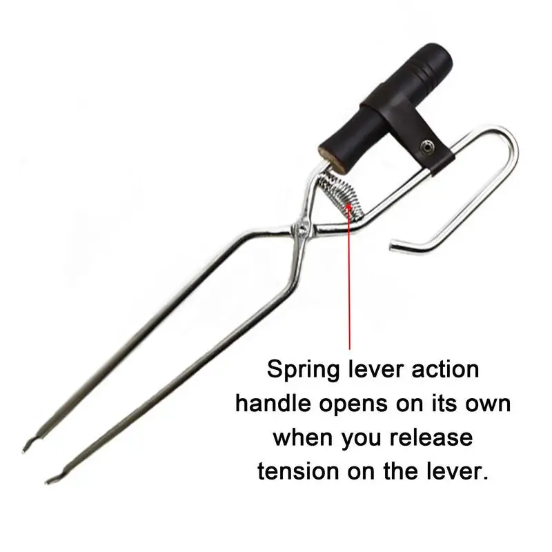 Щипцы для костра из нержавеющей стали деревянный захват духовки гриль Грейфер