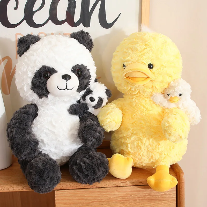 

Zqswkl 30/50cm Mother And Child Animal Doll Little Yellow Duck Doll Panda Rag Doll Penguin Plush Toy Gift For Children