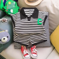 boys summer clothing kit one year old baby clothes baby han childrens clothing childrens vest shorts two piece set
