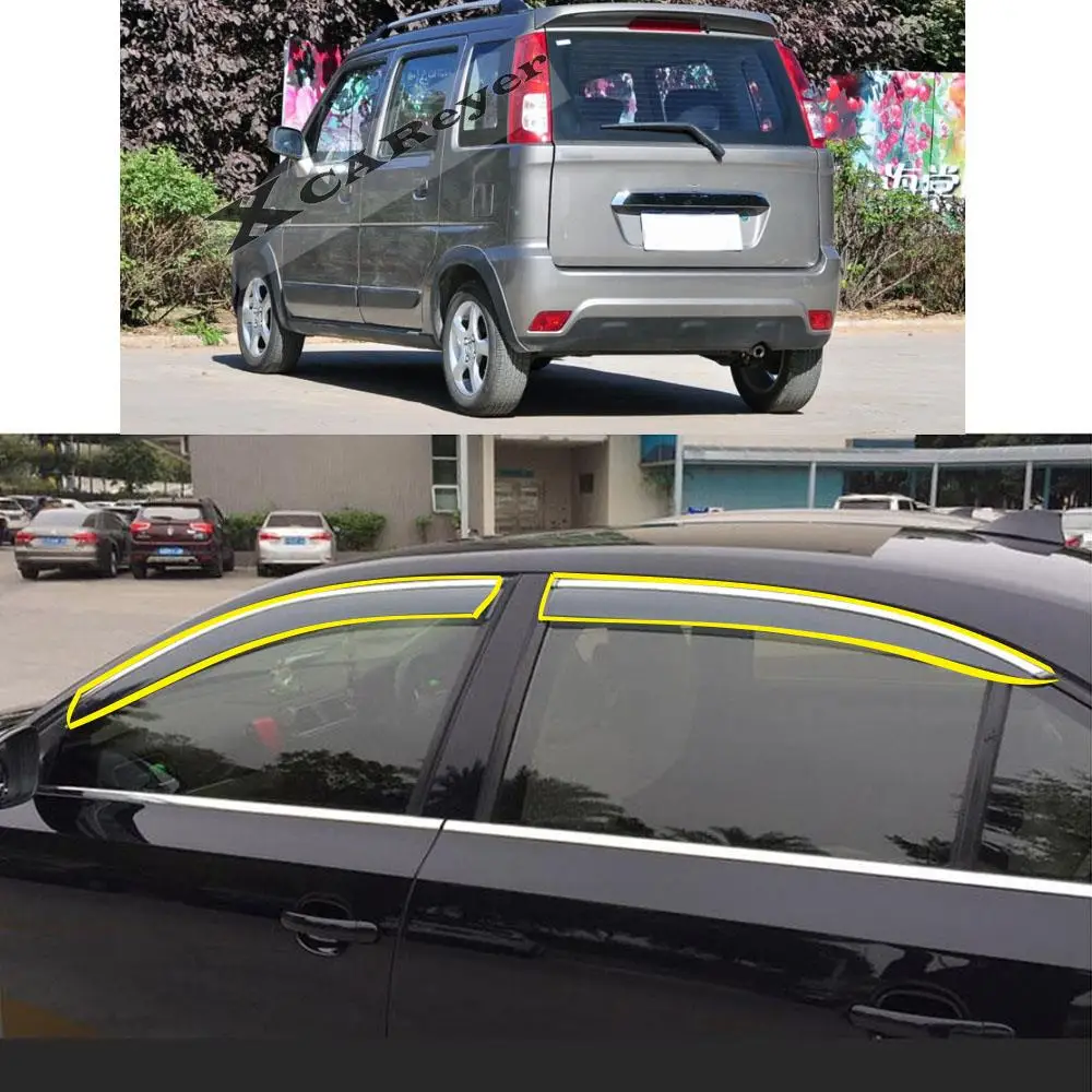 

Car Body Styling Sticker Plastic Window Glass Wind Visor Rain/Sun Guard Vent Protector For SUZUKI Wagon R X5 2012-2016