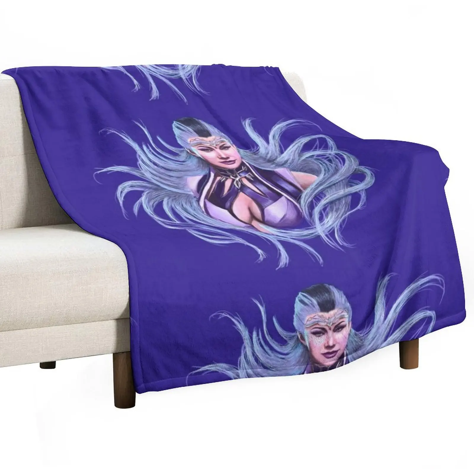 Фиолетовое покрывало Sindel пушистое постельное белье лохматое клетчатое одеяло на