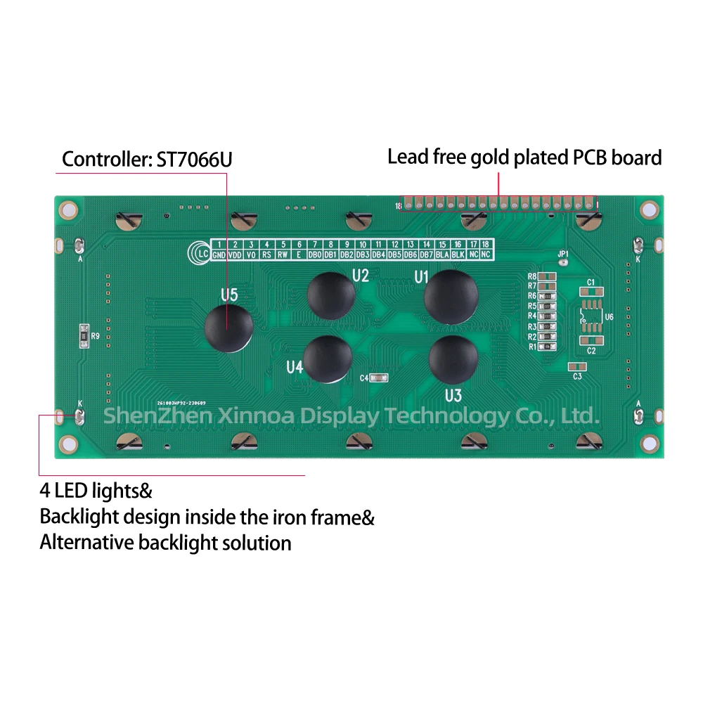 Модуль символов 20*4 2004 20X4 Контроллер ST7066U Оранжевый Свет Черные буквы Иврит 2004C-3
