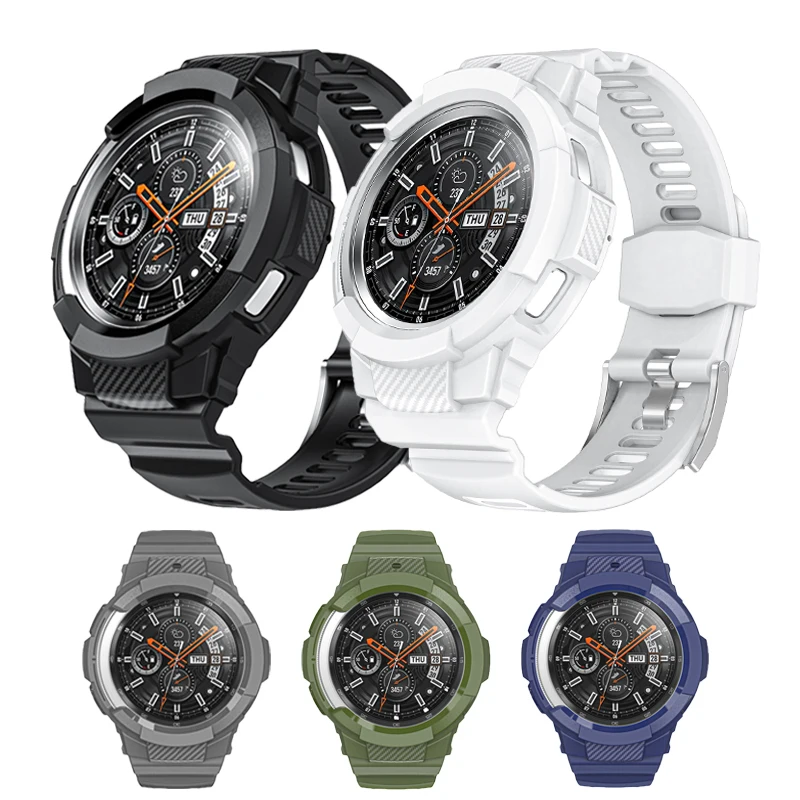 

For Samsung Galaxy Watch 4 Classic 46mm 42mm TPU Case+Strap Sport Watchband Protective Case No Gaps Bracelet Galaxy Watch 4 Band