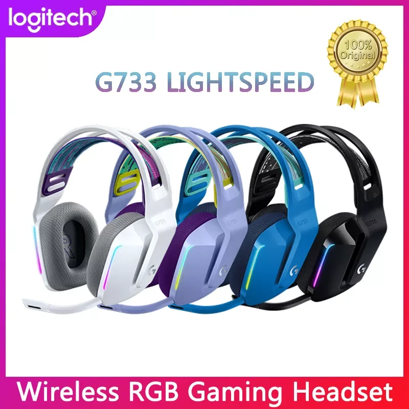 

NEW IN G733 LIGHTSPEED Wireless RGB Gaming Headset PRO-G DTS Headphone X 2.0 surround sound Suitable for computer gamers