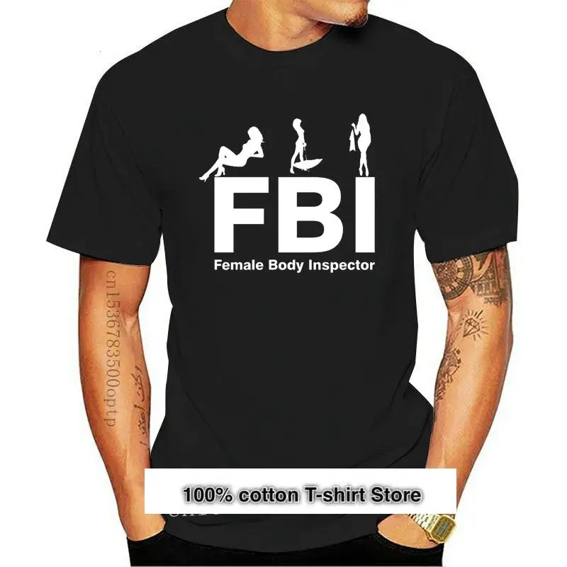 

Camiseta divertida del FBI para hombre, camisa de fiesta del Club del verificador de cuerpo, nueva