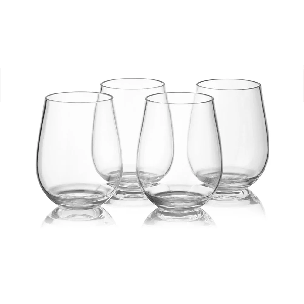 

4pcs Shatterproof Unbreakable PCTG Reusable Transparent Fruit Beer Glasses Cups
