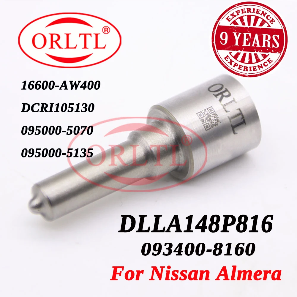 

DLLA148P816 Common Rail Injector Nozzle DLLA 148 P 816 sprayer DLLA 148P816 For Nissan Almera 095000-5135 16600-AW400