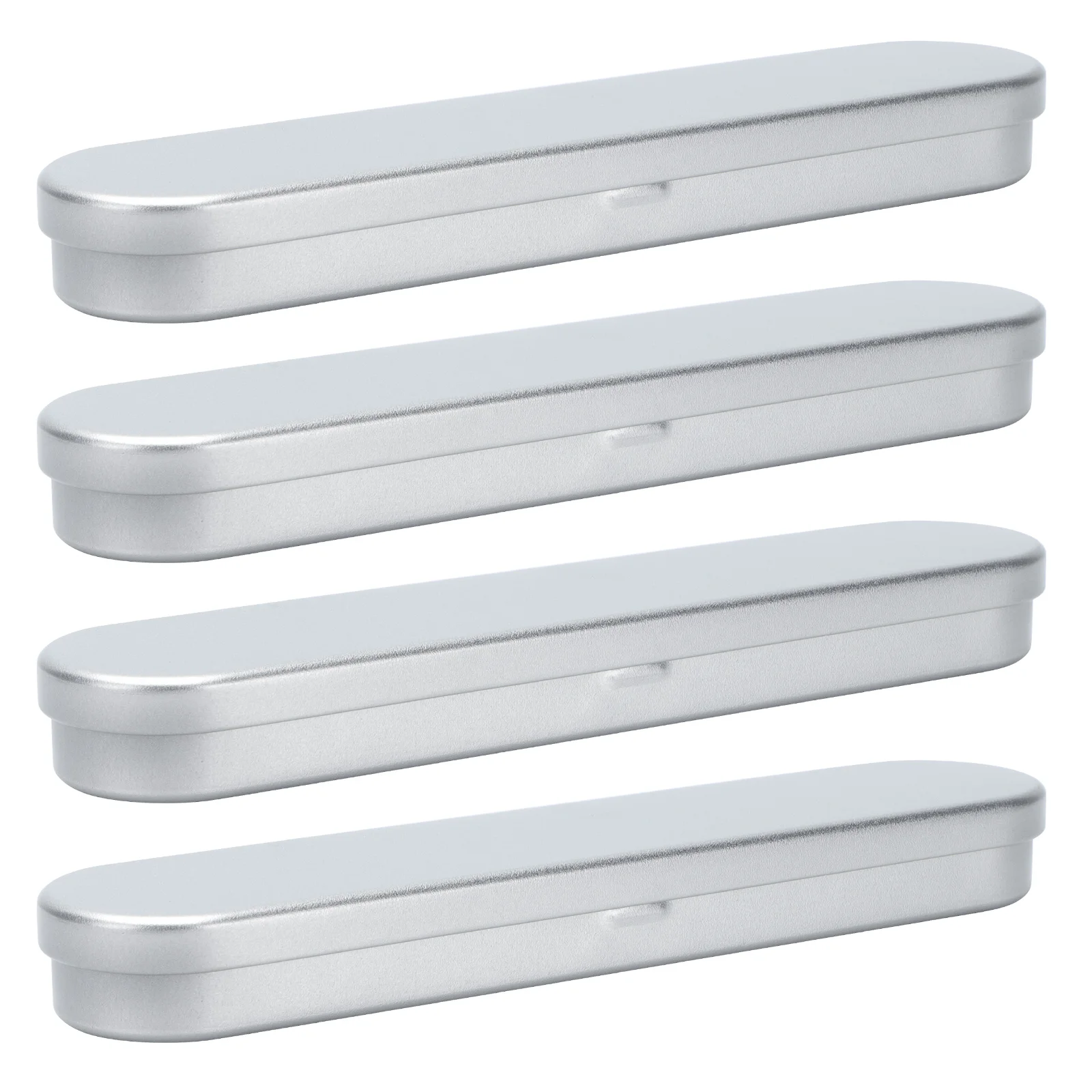 

Box Pen Tincase Metal Gift Storage Holder Brush Small Hinged Presentation Stationery Mini Jewelery Empty Tinplate Square