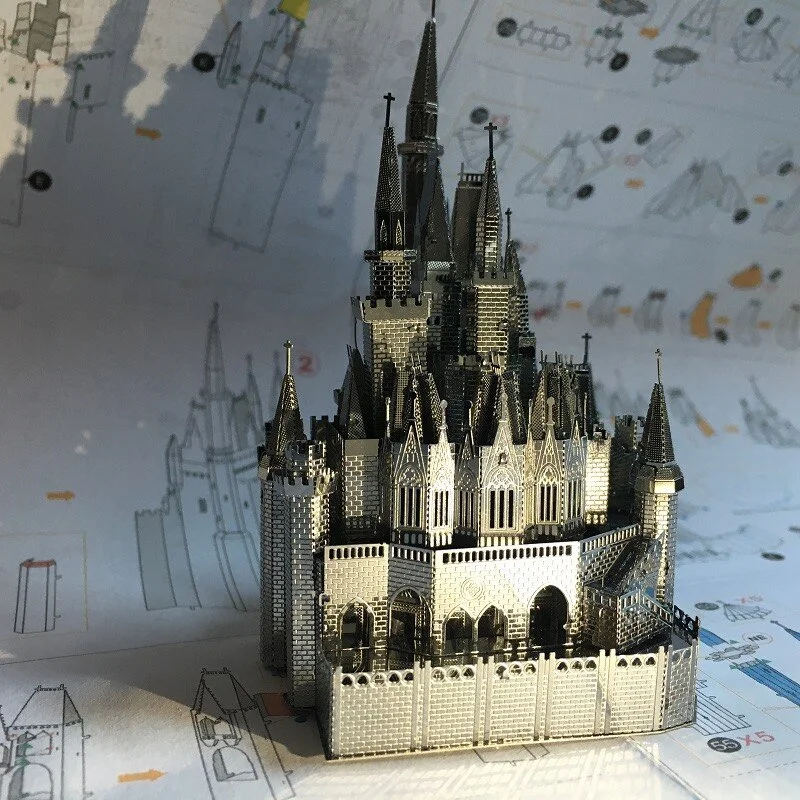 

Детский металлический 3D-пазл-замок Золушки, игрушки «сделай сам», модель, набор для строительства, игрушки для мальчиков, девочек, взрослых, подарок на день рождения и Рождество